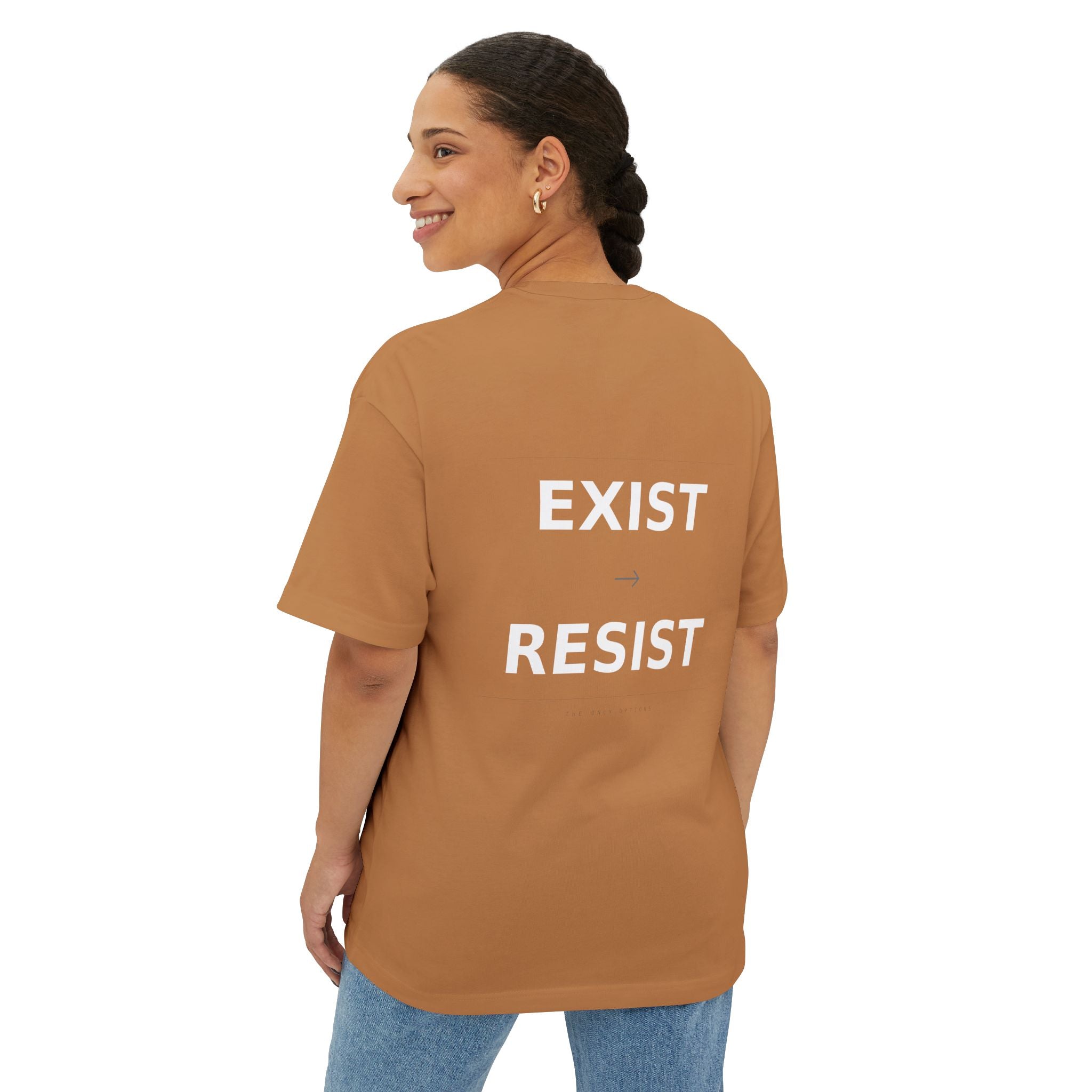 Exist → Resist Oversized Tee — Statement Typography T-Shirt | VOSKT