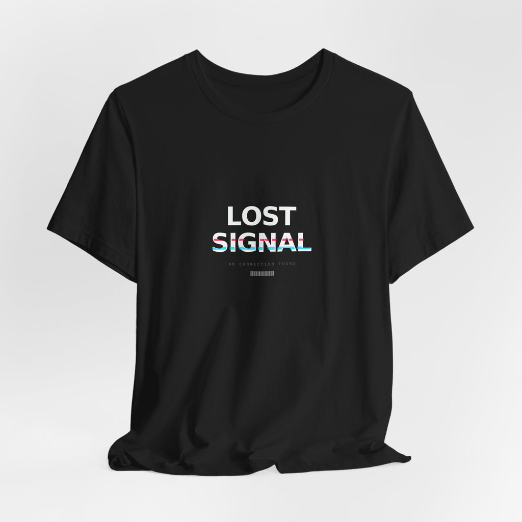 Lost Signal Graphic T-Shirt — Glitch Streetwear Tee | VOSKT