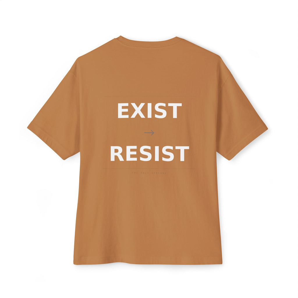 Exist → Resist Oversized Tee — Statement Typography T-Shirt | VOSKT