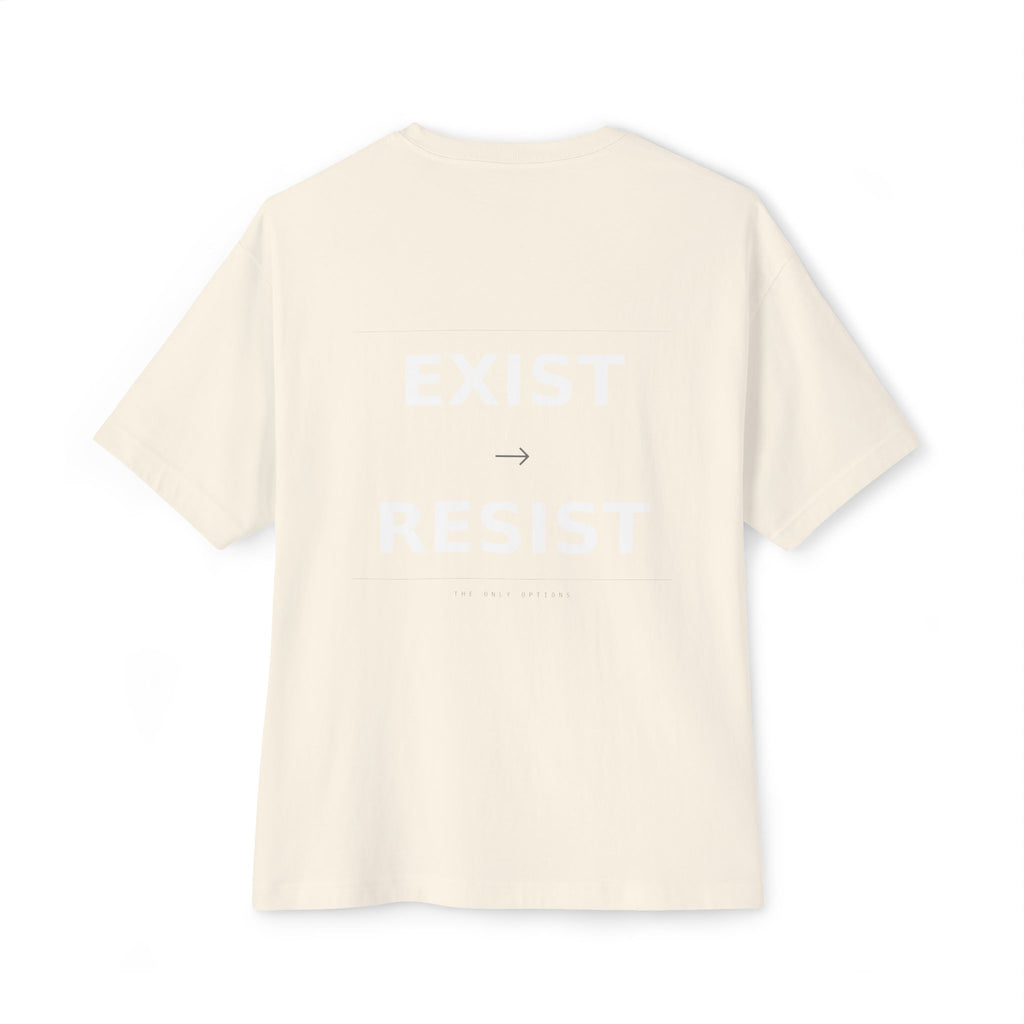 Exist → Resist Oversized Tee — Statement Typography T-Shirt | VOSKT