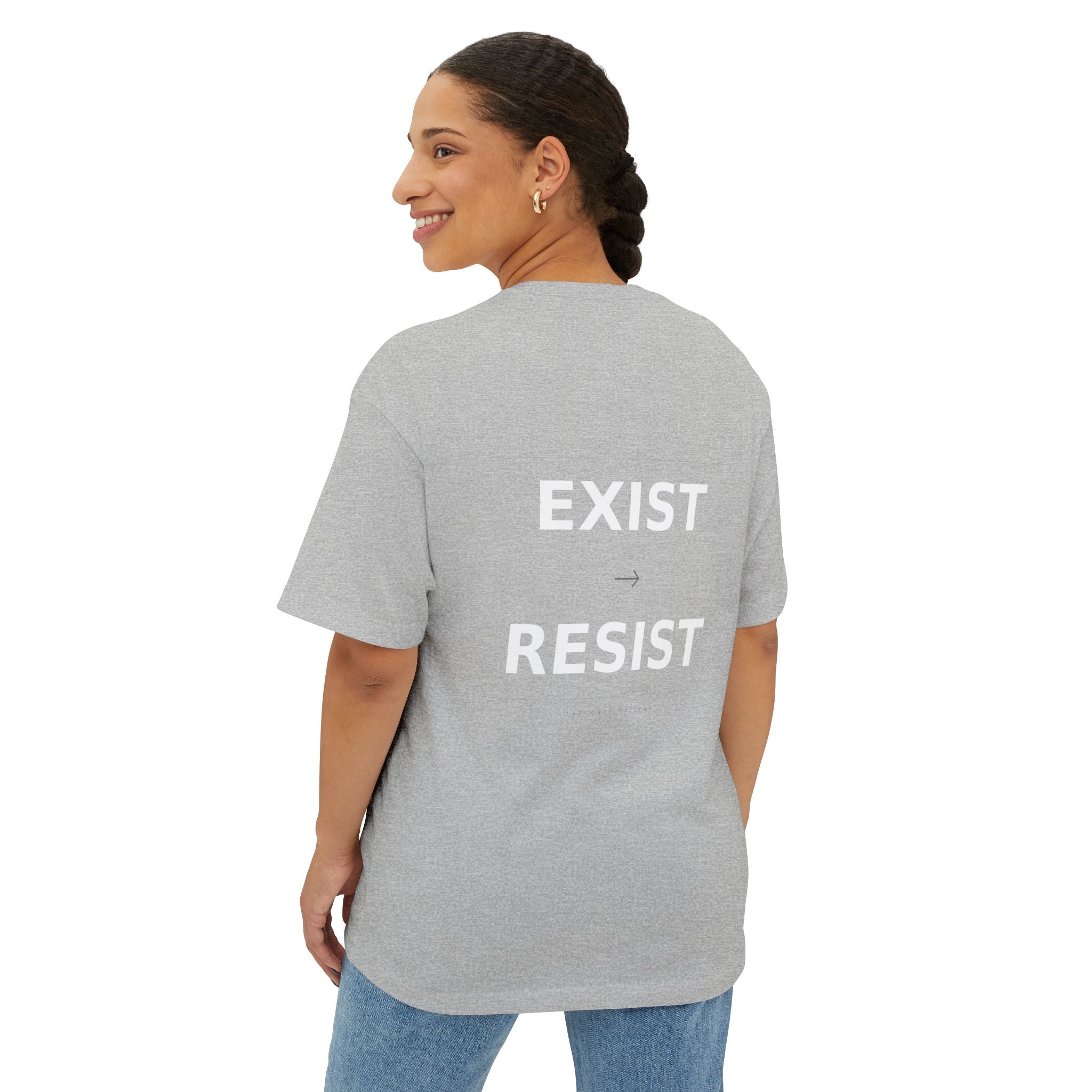 Exist → Resist Oversized Tee — Statement Typography T-Shirt | VOSKT