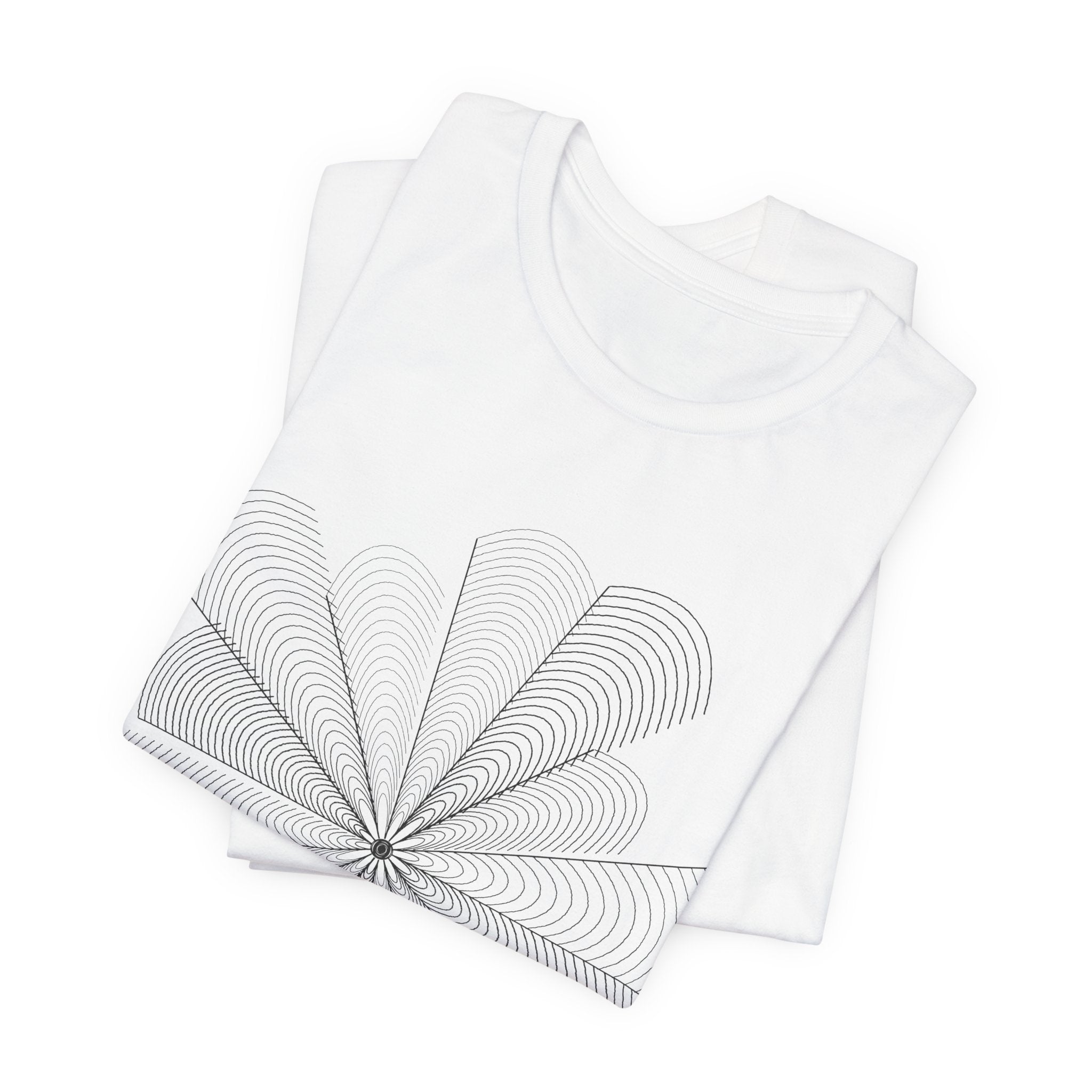 Optical Illusion Tee — Geometric Line Art T-Shirt | VOSKT
